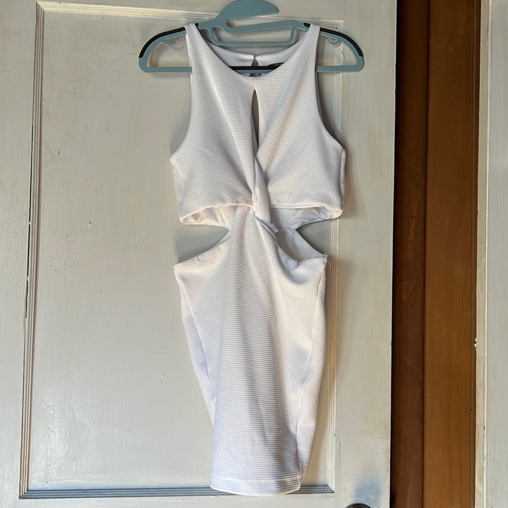 White cut out dress
